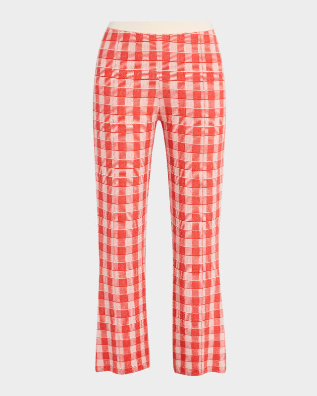 Gingham Flare Pants